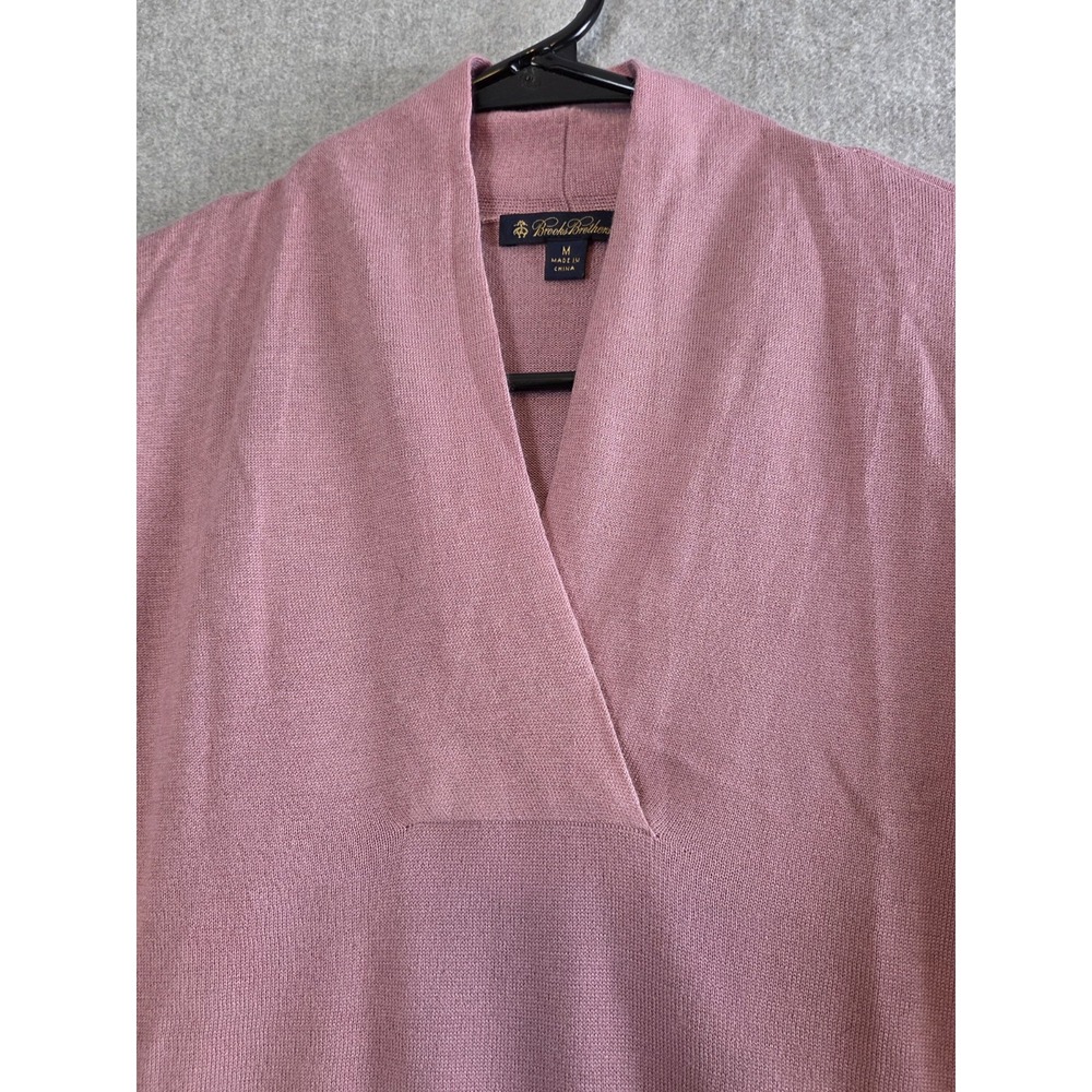 Brooks Brothers Silk Cashmere Sweater Womens M Dusty Rose Pink Designer Luxury